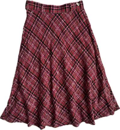 70s wool midi skirt t36