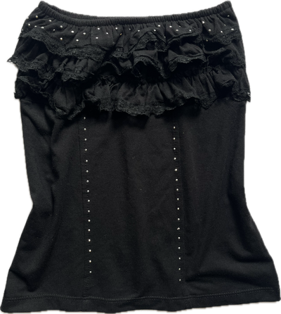 goth strapless top ts