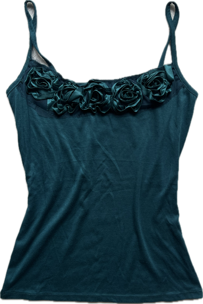 tank top green roses tm