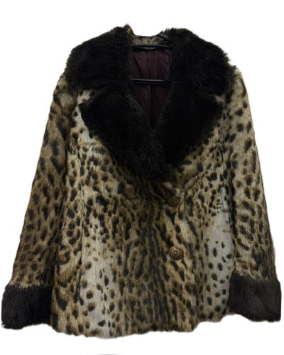 animal print fur coat 