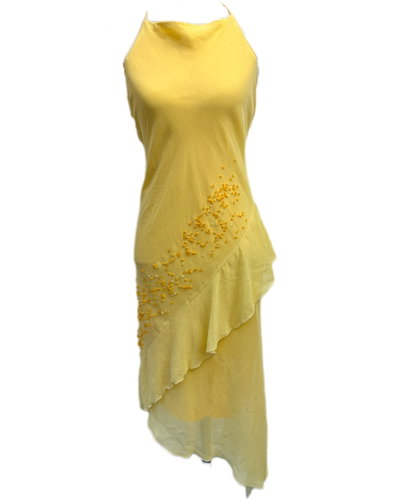 00s yellow party dress