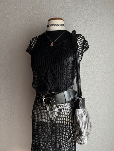 crochet goth dress 