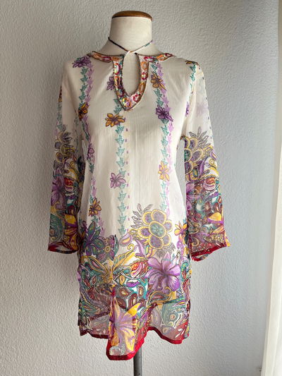 60s vibes mini dress blouse