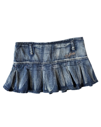 00s pleated mini skirt 