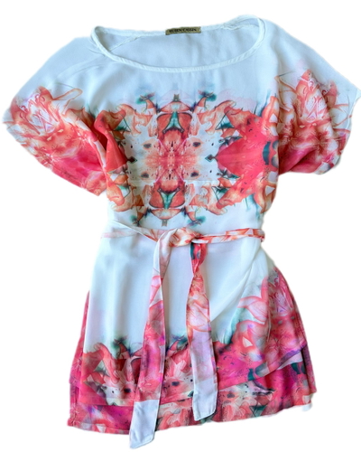 blouse mini dress rubén cassin 