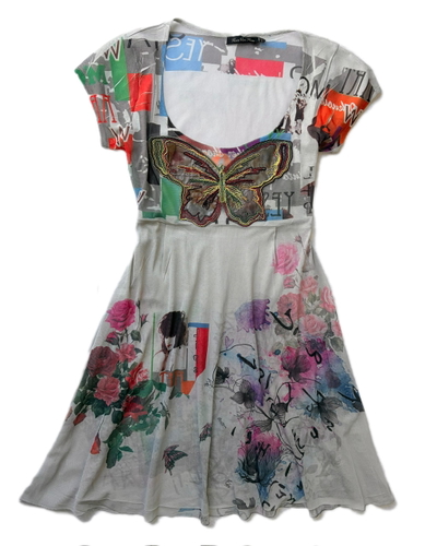 butterfly mesh dress