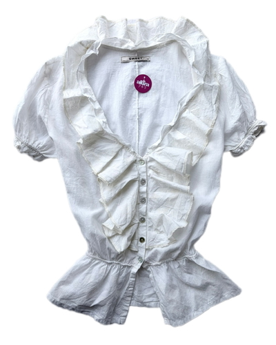 00s ruffled blouse 
