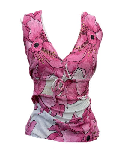 pink floral tank top 