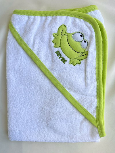 Toallon bordado ranita