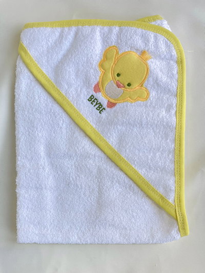 Toallon bordado pollito