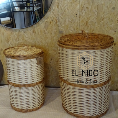 CESTOS DE MIMBRE PARA GUARDAR ROPA DE 40X65CM