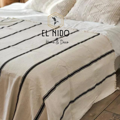 MANTA RUSTICA DE ALGODÓN 200X150CM