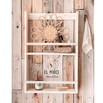 BIBLIOTECA DE ALAMO MACIZO ● 75X50X15CM