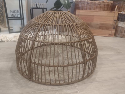 LAMPARA PANTALLA COLGANTE  TEJIDA CAMPANA 50X30CM