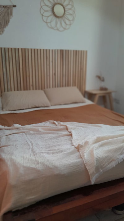 MANTA GASA CON PUNTILLAS DE 200X150CM