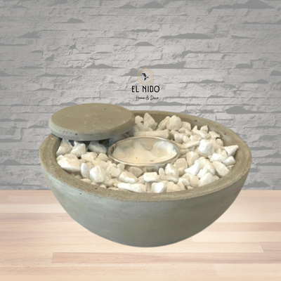 FOGONERO DE CEMENTO ESTILO CUENCO