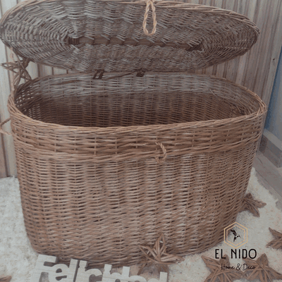 BAUL DE MIMBRE GUARDA ROPA JUGUETES LARGE