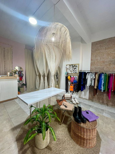 PANTALLA LAMPARA DE PALMA 75X10CM CON FLECOS