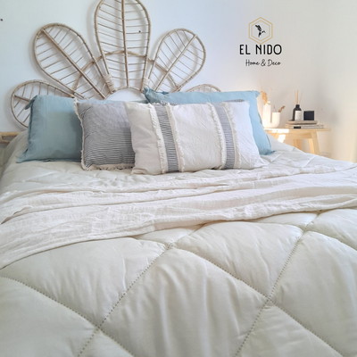 EDREDON ACOLCHADO HOTELERO KING 4 ESTACIONES
