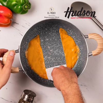 BATERÍA DE ALUMINIO C/ANTIADHERENTE GRANITO POR 5 PIEZAS