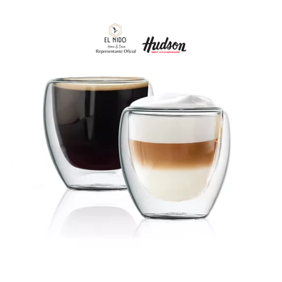 SET DE 2 VASOS TAZA CAFE DOBLE PARED DE VIDRIO LISOS DE 150 ML(Proximos Ingresos)