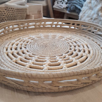 BANDEJA DE PALMA XL 35X8CM CON CARANDAY