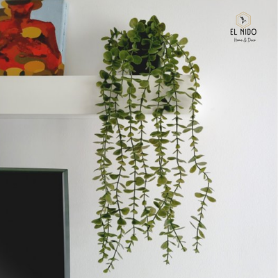 PLANTA COLGANTE ARTIFICIAL CON MACETA PLASTICA INCLUIDA 60CM