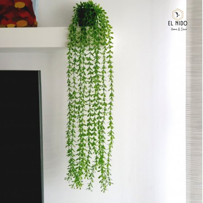 PLANTA COLGANTE ARTIFICIAL CON MACETA PLASTICA INCLUIDA 86CM