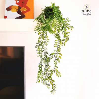 PLANTA COLGANTE ARTIFICIAL CON MACETA PLASTICA INCLUIDA 72CM