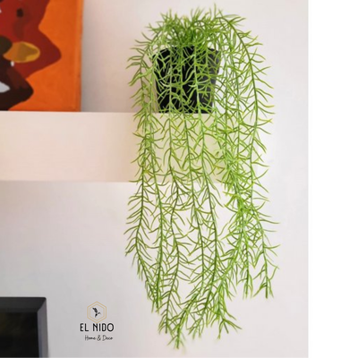 PLANTA COLGANTE ARTIFICIAL CON MACETA PLASTICA INCLUIDA 46CM