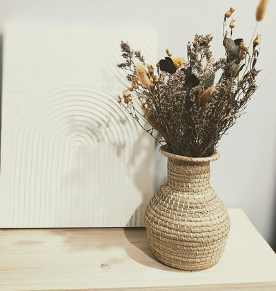 FLORERO FIBRAS NATURALES CARANDILLO