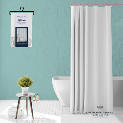 Protector de cortina de baño Premium Jean CARTIER con Ganchos incluídos