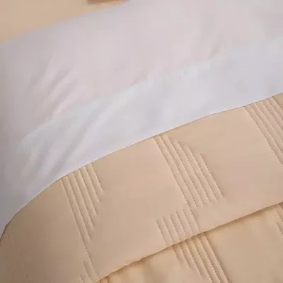 KIT 7 PIEZAS CUBRECAMA QUEEN SIZE MATELASEADO DURAZNO - JEAN CARTIER