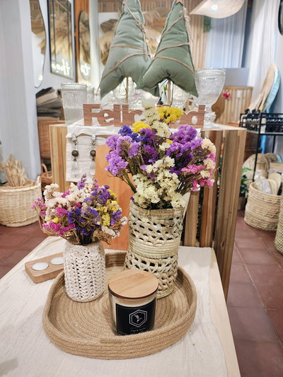 RAMO LARGE DE FLORES SECAS Y PRESERVADAS DECO NATURALES