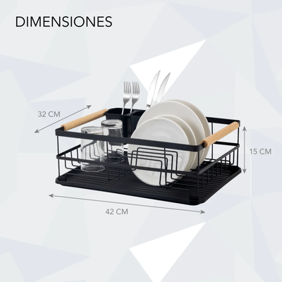 SECAPLATOS ESCURRE BLANCO BLANCO CUBIERTERO BANDEJA ESCURRIDORA