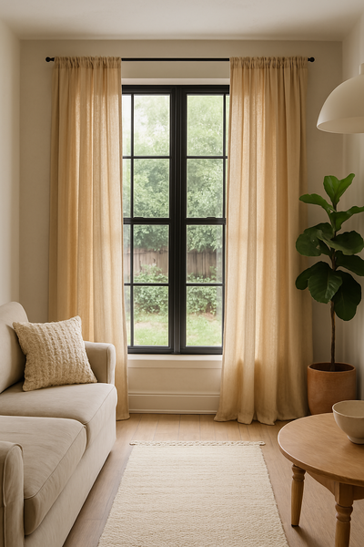 CORTINA DE TUSOR JUEGO DE 2 PAÑOS DE 210X145CM CADA PAÑO