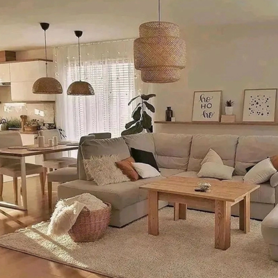 LAMPARA PANTALLA COLGANTE DE BAMBU MODELO GOA 40X40CM