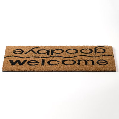 Felpudo de coco welcome/ goodbye 25 x 75 cm welcome