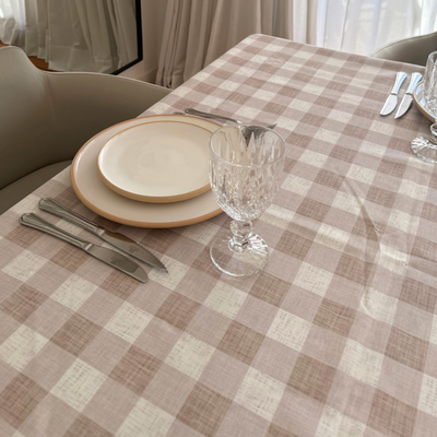 Mantel Impermeable 1,45x2,5 mts Cuadrille Beige
