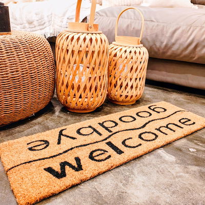 Felpudo de coco welcome/ goodbye 25 x 75 cm welcome
