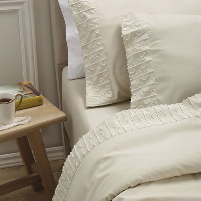 JUEGO DE SABANAS QUEEN SIZE 600 H LISA CHENILLE NUDE