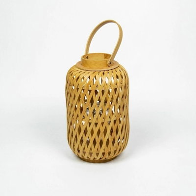 FANAL DE MADERA CON AGARRE SUPERIOR Y VASO DE VIDRIO MEDIUM