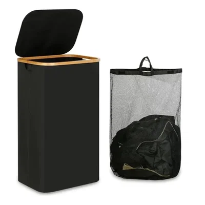 Cesto Organizador Ropa Sucia Bolsa Extraible Bambu