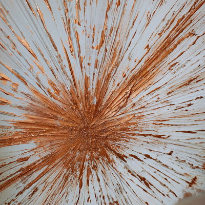 Cuadro terracota, cuadro abstracto cálido, decoración moderna living 60x70cm