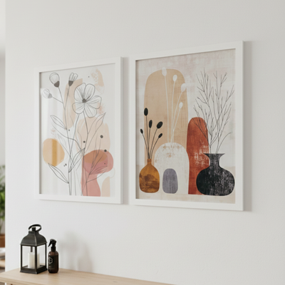 Cuadro Decorativo Marco de Madera Vidrio y Lamina 55x75cm 