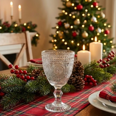 Set x 6 Copa Mediterránea Vidrio Labrado