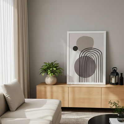 Cuadro Decorativo Marco de Madera Vidrio y Lamina 55x75cm 