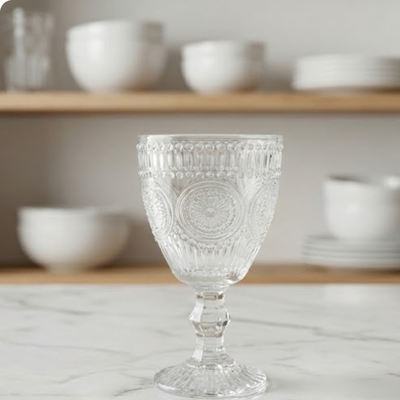 Set x 6 Copa Mediterránea Vidrio Labrado