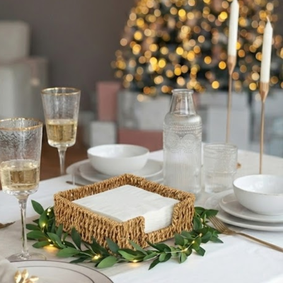 Servilletero Seagrass 18X18X6Cm