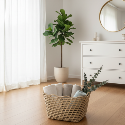 Cesto Organizador Rectangular Palma Carandillo 44x35x24cm